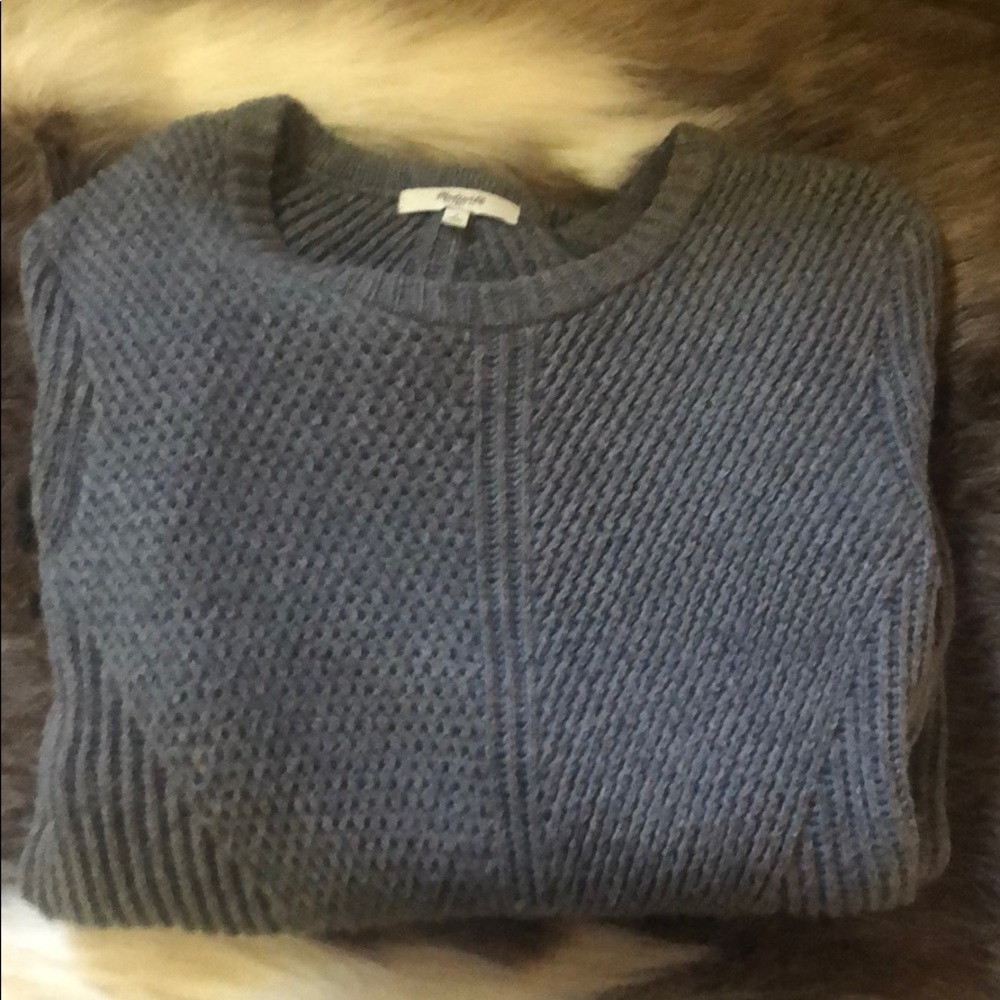 Madewell cable knit sweater-small